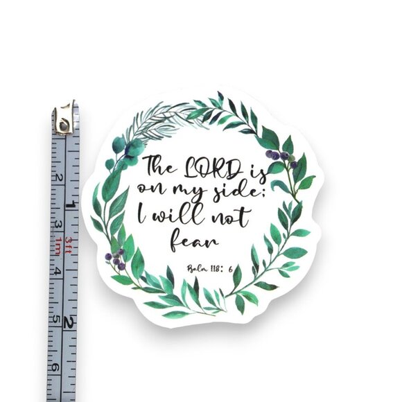 Sticker Bundles 12x$6 Religious Christian Bible Verse Psalm 118:6 - Picture 2 of 3